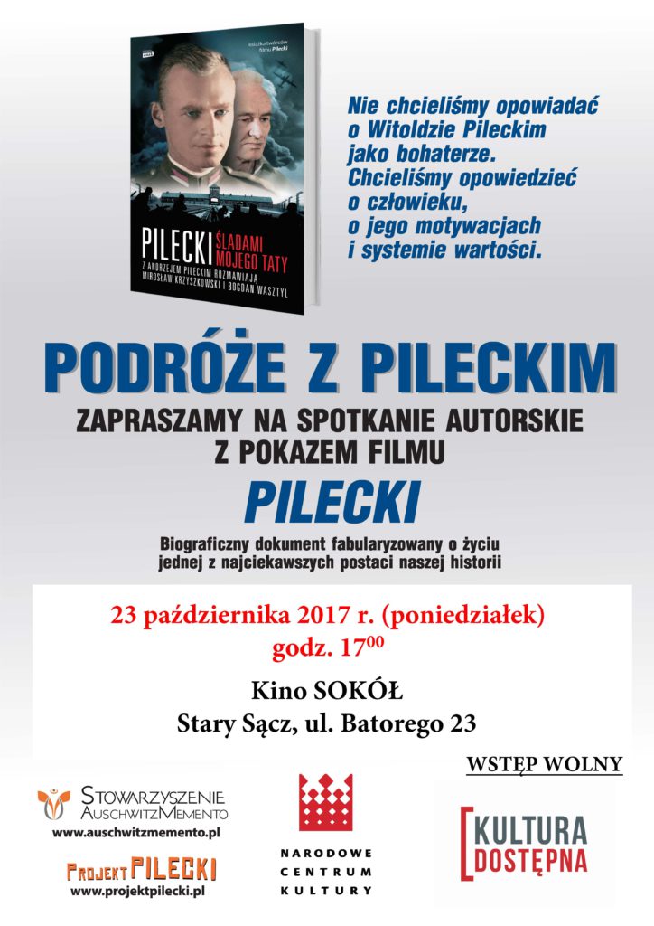 Stary Sącz: Podróże z Pileckim, spotkanie autorskie z pokazem filmu